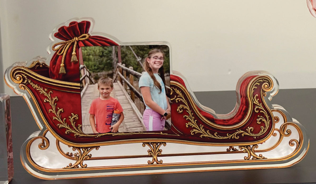 Santa's Sleigh Acrylic Photo Frame