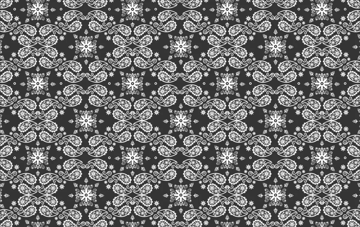 White on Black Bandana
