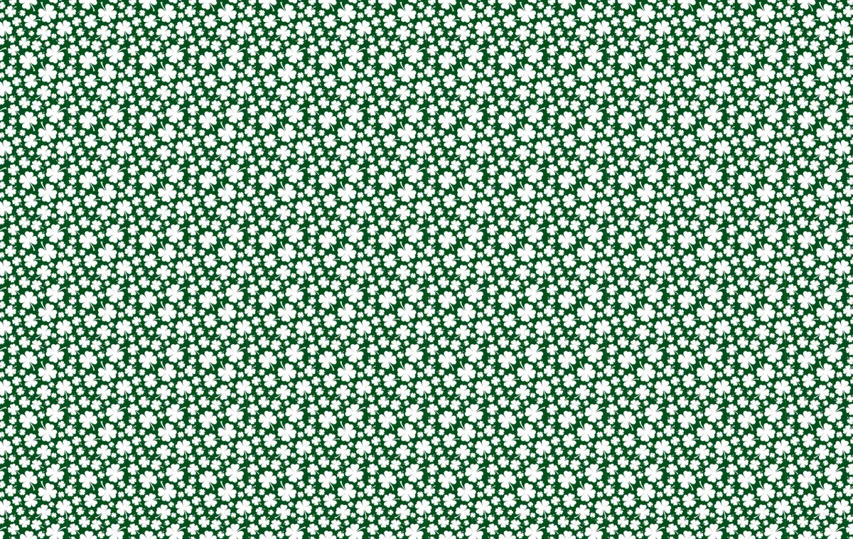 White on Green Clovers