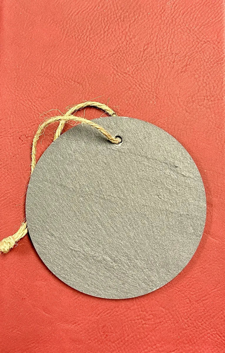 4" Round Slate Ornament