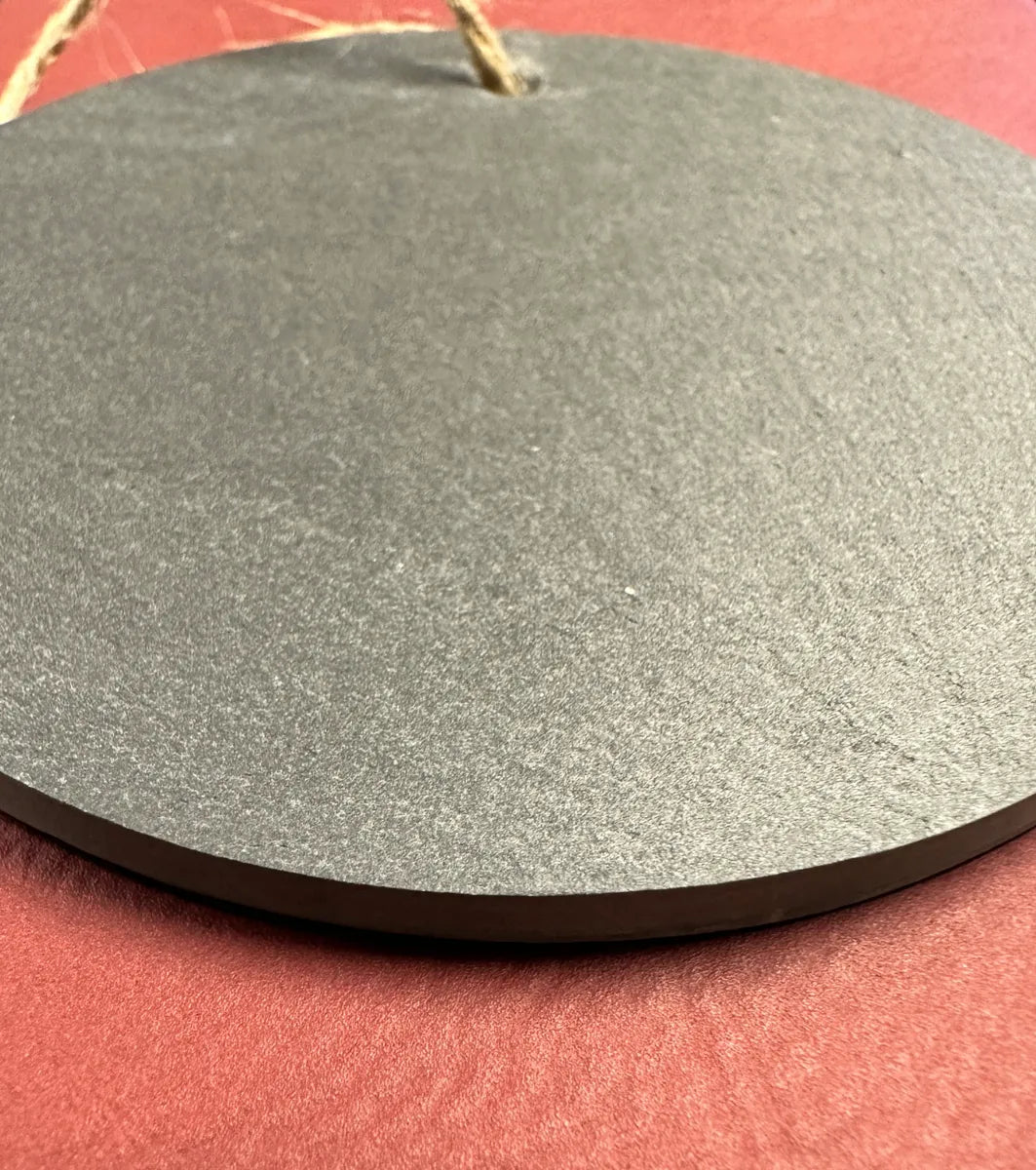 4" Round Slate Ornament