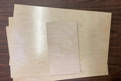1/8" 12"x19" Prefinished Birch Ply 50 Pack Blast SALE!!