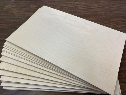 1/8" 12"x19" Unfinished Birch Ply 50 Pack Blast SALE!!