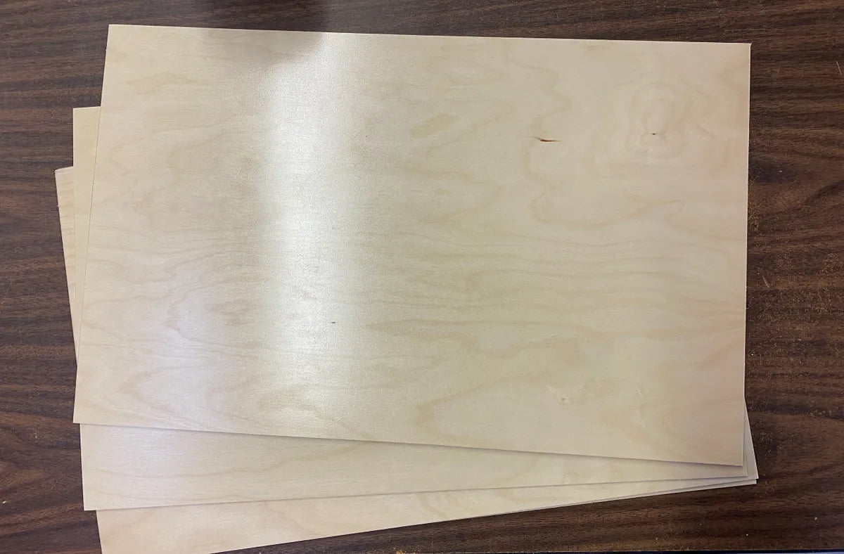 1/8" 11.65”x24” Prefinished Birch Ply Box - 20 Sheets
