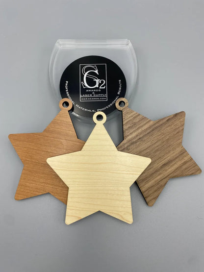 1/4" Prefinished Ornament Star 10 Pack