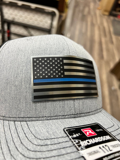 Acrylic: Stainless / Black / Blue TriLayer Durra-Bull™ Laserable Panels (12"x24")