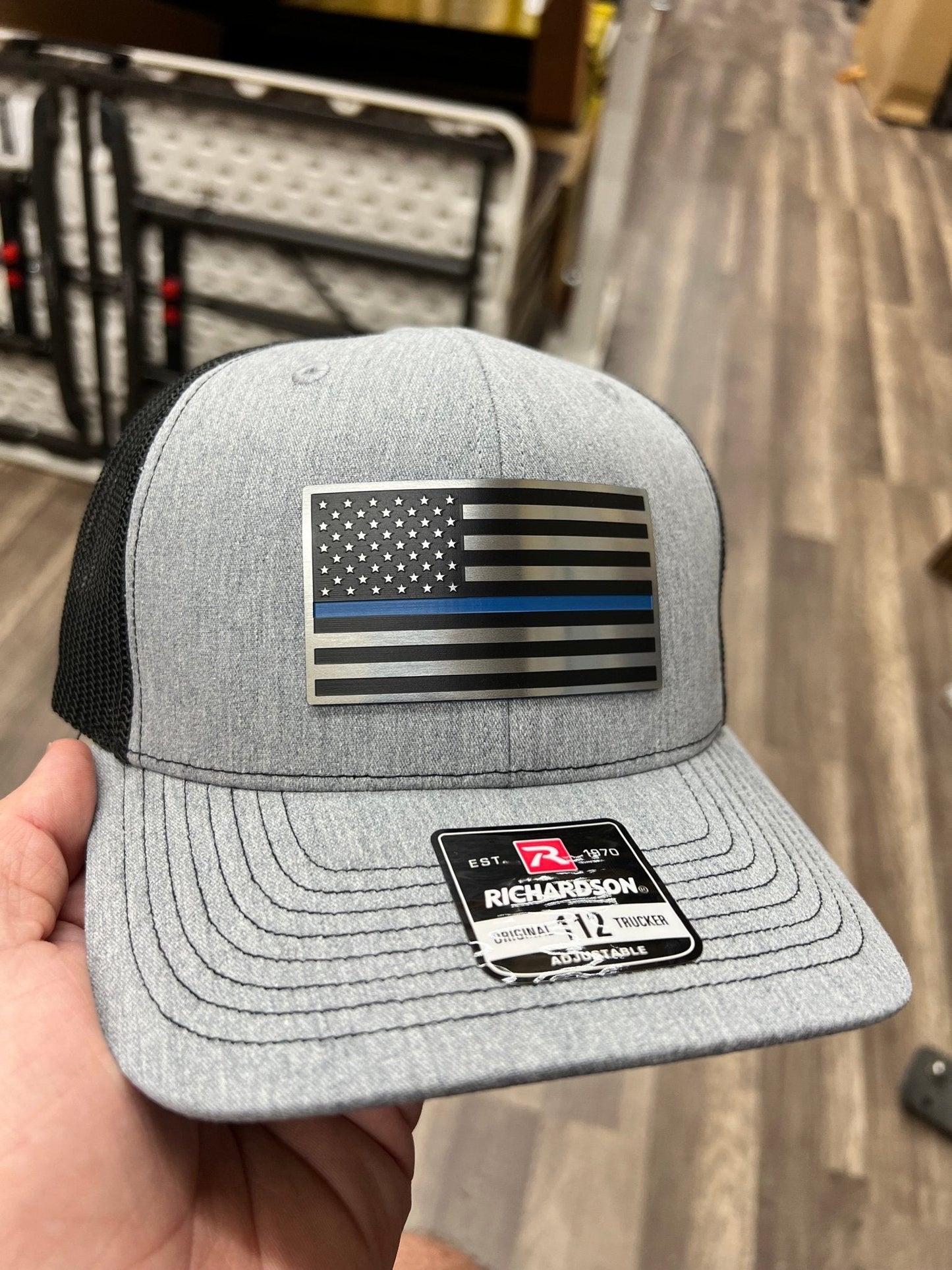 Acrylic: Stainless / Black / Blue TriLayer Durra-Bull™ Laserable Panels (12"x24")